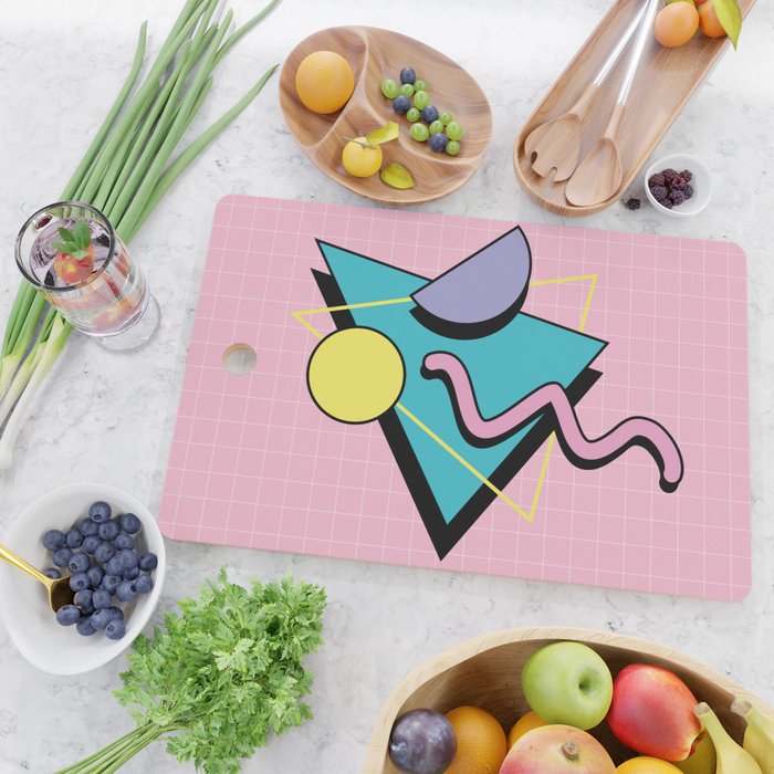 Memphis pattern 73 - 80s / 90s Retro Cutting Board Gallery Image 2
