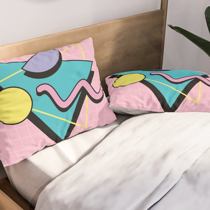 Memphis pattern 73 - 80s / 90s Retro Pillow Sham Gallery Image 2
