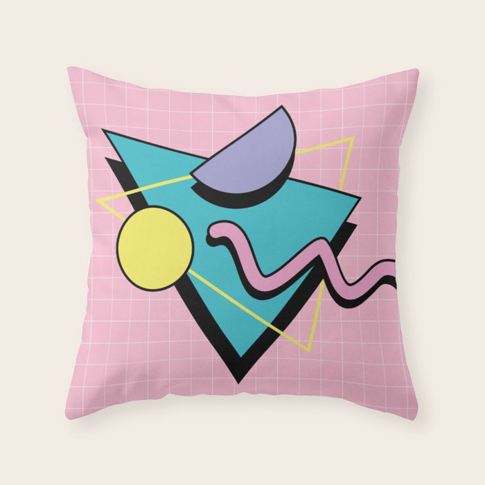 Memphis pattern 73 - 80s / 90s Retro Throw Pillow Gallery Image 6