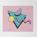 Memphis pattern 73 - 80s / 90s Retro Throw Blanket Gallery Image 2