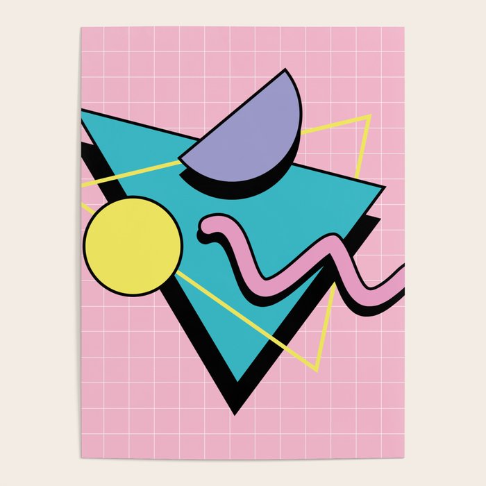 Memphis pattern 73 - 80s / 90s Retro Poster Gallery Image 4
