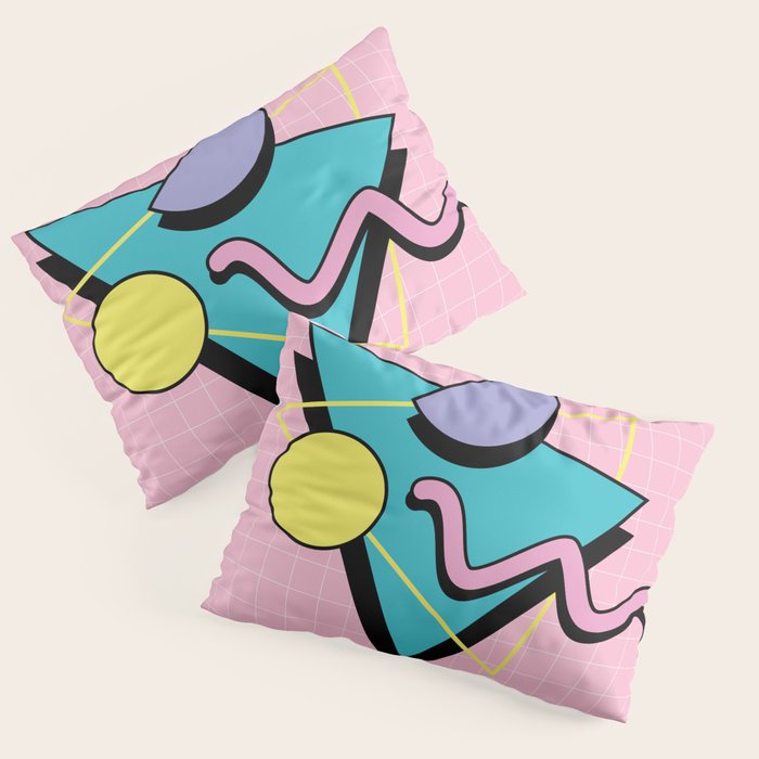 Memphis pattern 73 - 80s / 90s Retro Pillow Sham Gallery Image 1