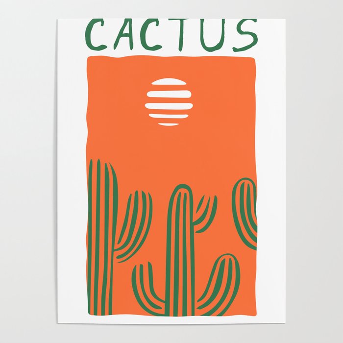 Hand drawn cactus plant doodle art Poster Gallery Image 4