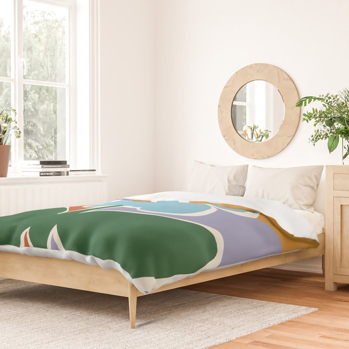 Retro minimal flower III Duvet Cover Gallery Image 2