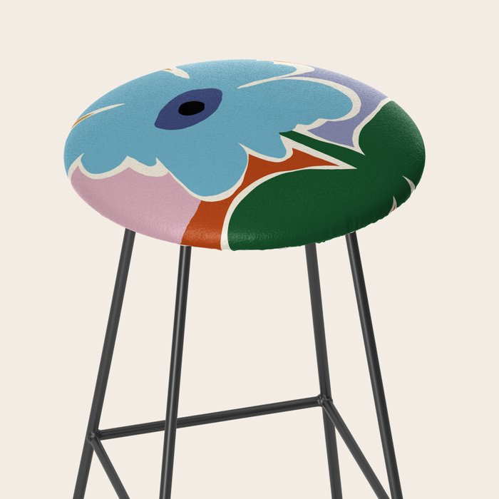 Retro minimal flower III Stool Gallery Image 2