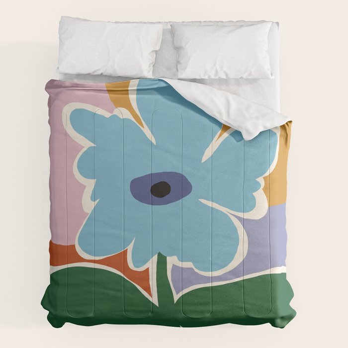 Retro minimal flower III Comforter