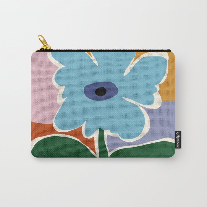 Retro minimal flower III Carry All Pouch Gallery Image 1