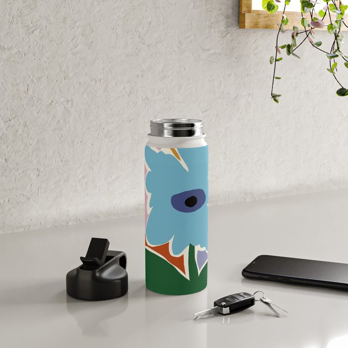 Retro minimal flower III Water Bottle Gallery Image 5