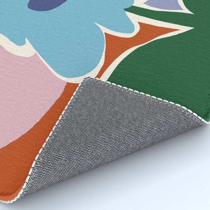 Retro minimal flower III Rug Gallery Image 4