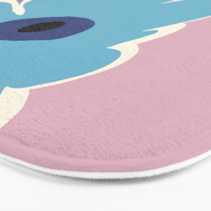 Retro minimal flower III Bath Mat Gallery Image 3
