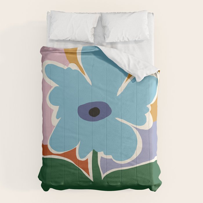 Retro minimal flower III Comforter Gallery Image 6