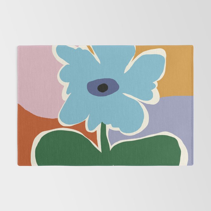 Retro minimal flower III Rug Gallery Image 2