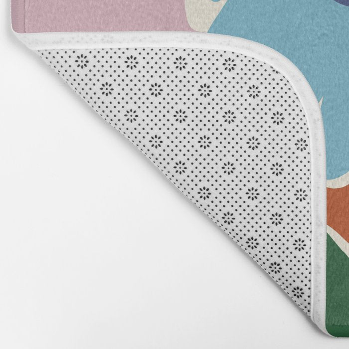 Retro minimal flower III Bath Mat Gallery Image 2