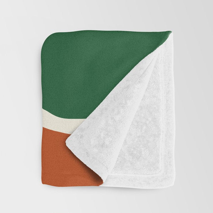 Retro minimal flower III Throw Blanket Gallery Image 3