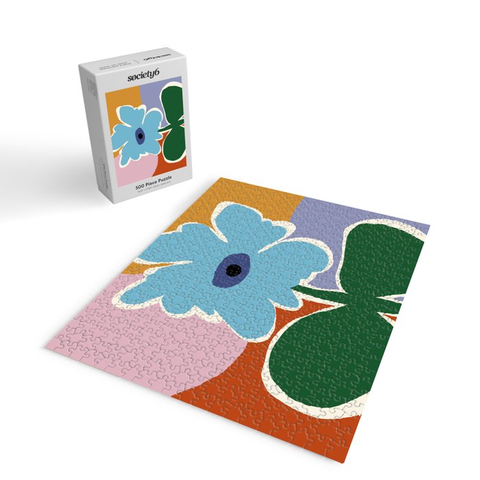 Retro minimal flower III Jigsaw Puzzle Gallery Image 2