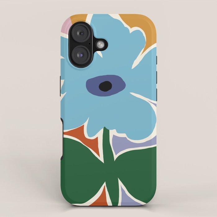 Retro minimal flower III iPhone Case Gallery Image 1