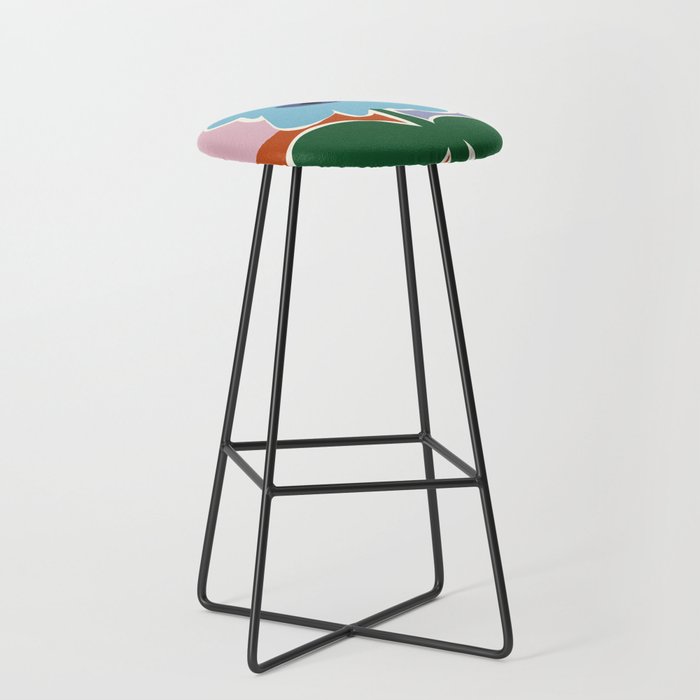 Retro minimal flower III Stool Gallery Image 1