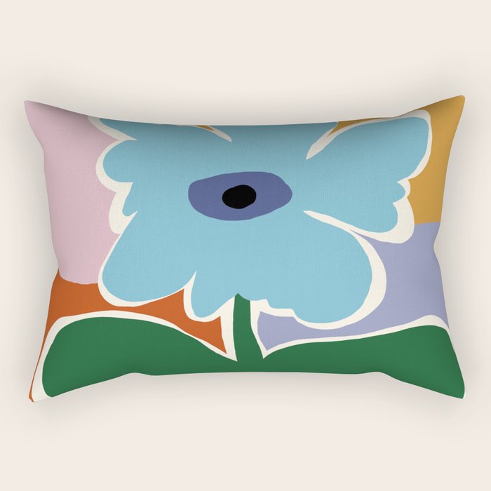 Retro minimal flower III Rectangular Pillow Gallery Image 2