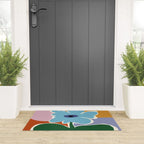 Retro minimal flower III Welcome Mat Gallery Image 3