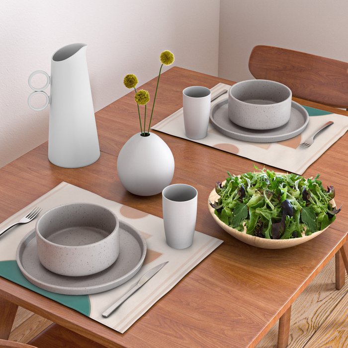 Minimal Geometric Shapes 108 Placemat Gallery Image 2