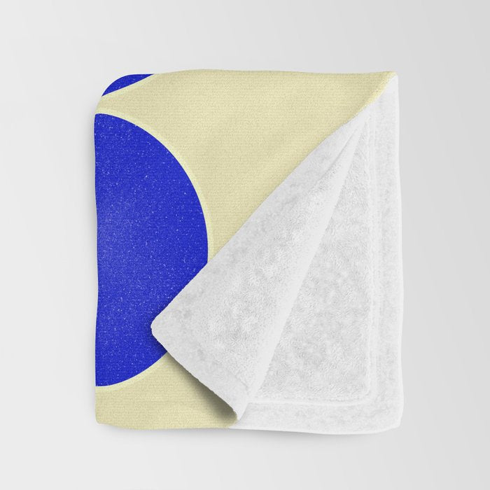 Blue mid-century shapes no8 Throw Blanket Gallery Image 3
