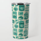 Vagabondâs Cupboard - teal and cream Travel Mug Gallery Image 1