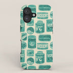Vagabondâs Cupboard - teal and cream iPhone Case Gallery Image 1