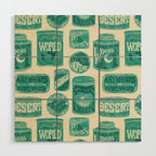 Vagabondâs Cupboard - teal and cream Wood Wall Art Gallery Image 1