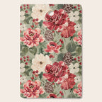 Vintage Christmas Floral on Sage Green Cutting Board Gallery Image 1