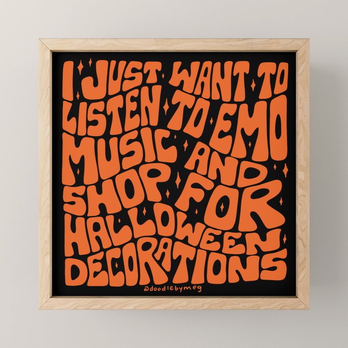 Emo Music and Halloween Decorations Mini Art Print Gallery Image 1