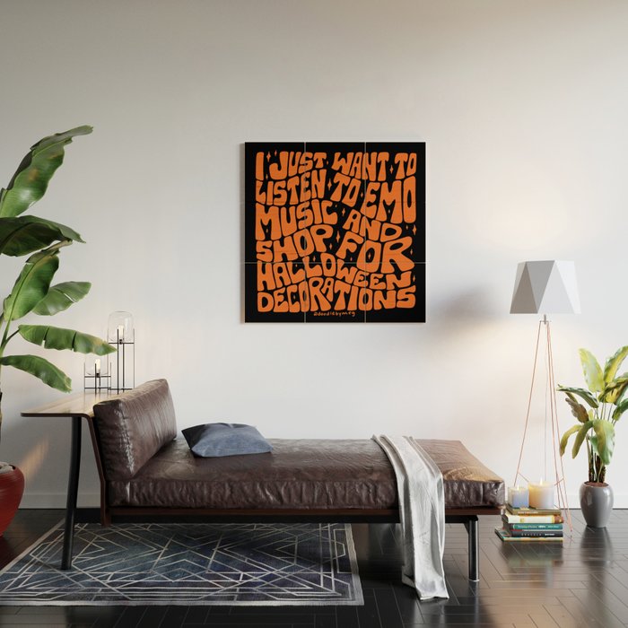 Emo Music and Halloween Decorations Wood Wall Art Gallery Image 2