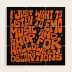 Emo Music and Halloween Decorations Wood Wall Art Gallery Image 1