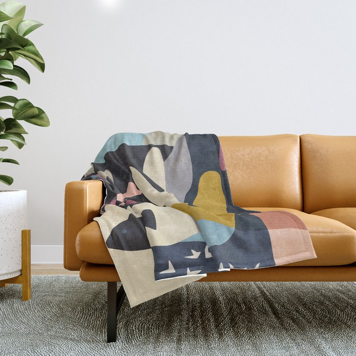 Shapes of the Sea Throw Blanket Gallery Image 1