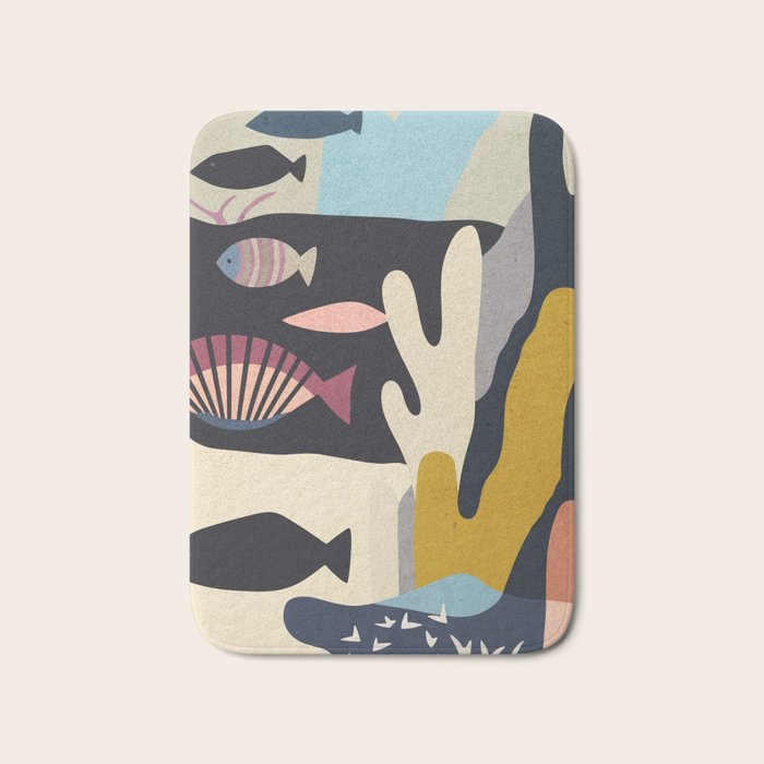 Shapes of the Sea Bath Mat Gallery Image 1