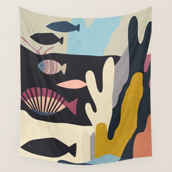 Shapes of the Sea Wall Tapestry Gallery Image 1