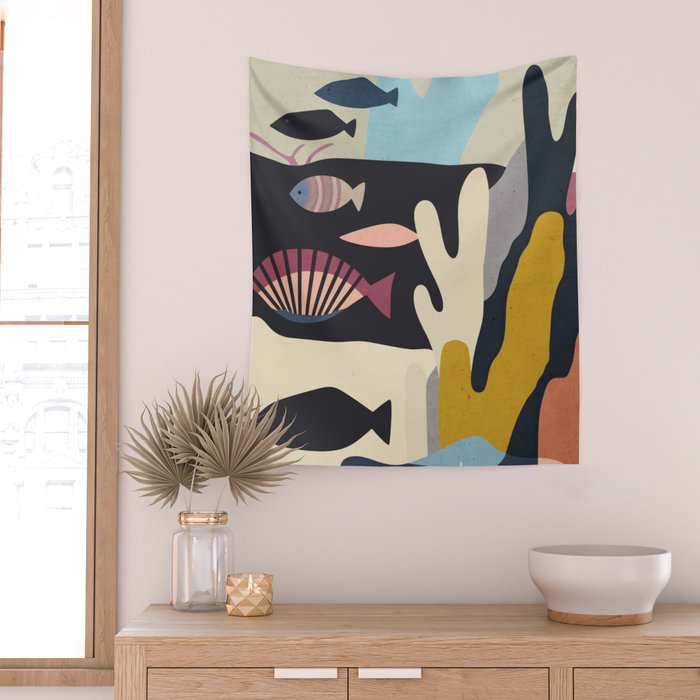 Shapes of the Sea Wall Tapestry Gallery Image 2