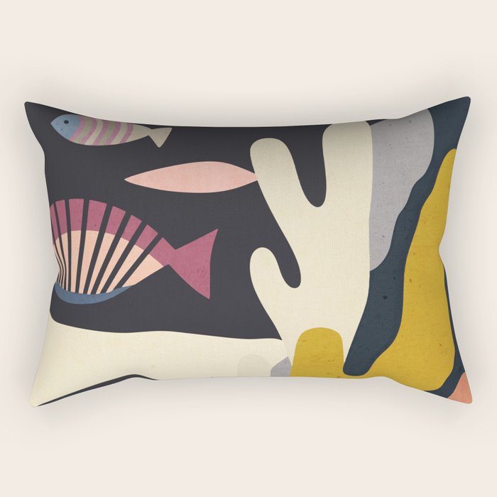 Shapes of the Sea Rectangular Pillow Gallery Image 1