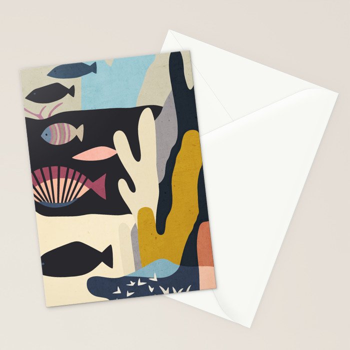 Shapes of the Sea Stationery Card Gallery Image 2