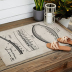 Football Patent - American Football Art - Antique Outdoor Rug Gallery Image 2
