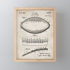 Football Patent - American Football Art - Antique Mini Art Print Gallery Image 1