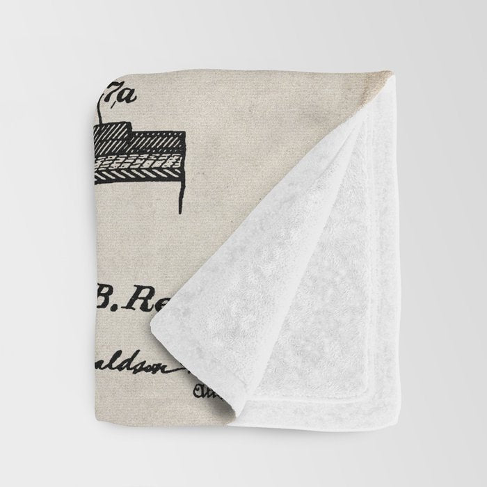 Football Patent - American Football Art - Antique Throw Blanket Gallery Image 3