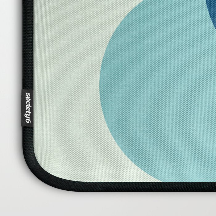 Blue Red White Navy MCM Modern Geometric Artwork Laptop Sleeve Gallery Image 3