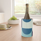 Blue Red White Navy MCM Modern Geometric Artwork Wine Chiller Gallery Image 4