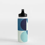 Blue Red White Navy MCM Modern Geometric Artwork Water Bottle Gallery Image 3