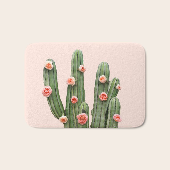 CACTUS AND ROSES Bath Mat Gallery Image 1