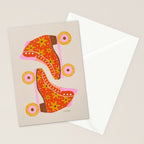 Retro Roller Skates - Coral Stationery Card Gallery Image 2