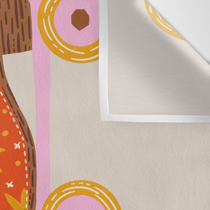 Retro Roller Skates - Coral Wall Tapestry Gallery Image 3
