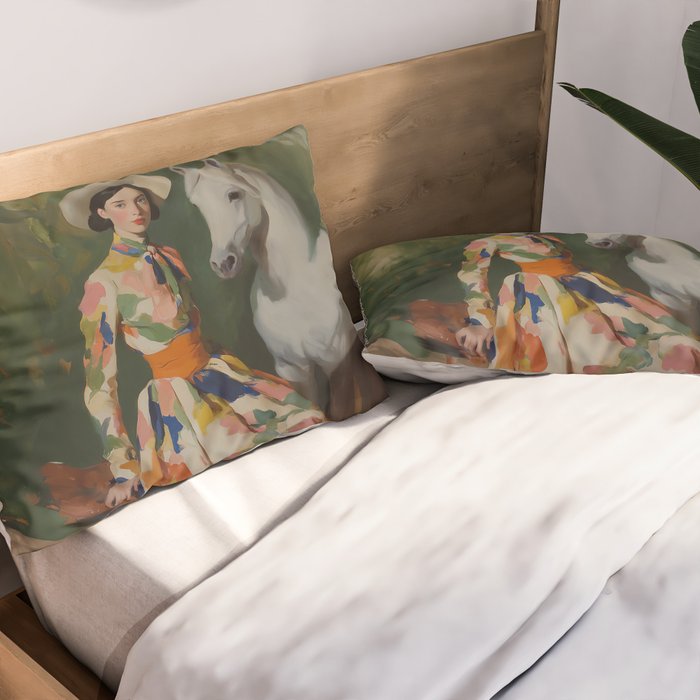 Equestrian Elegance in Color Pillow Sham Gallery Image 2