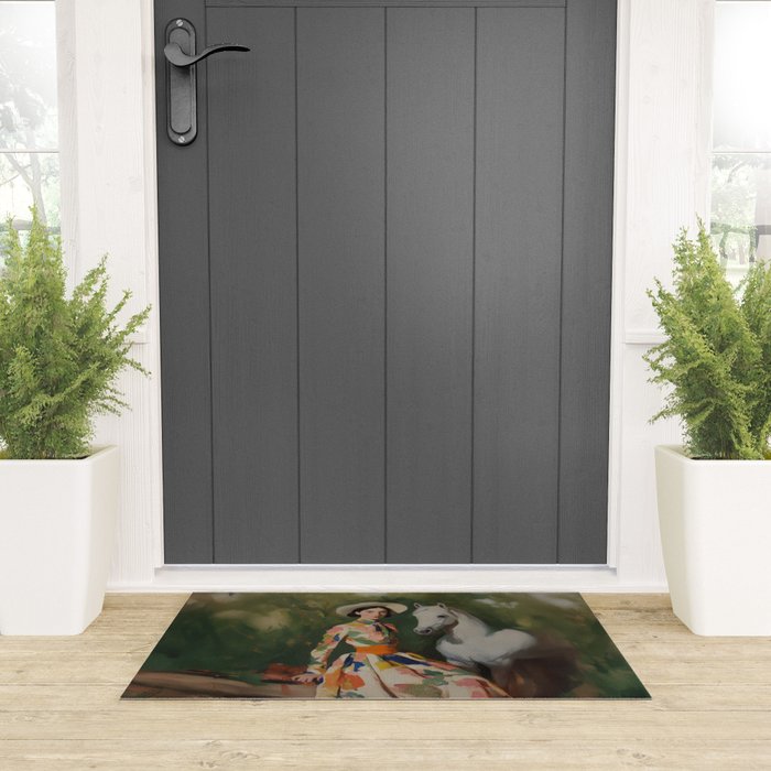 Equestrian Elegance in Color Welcome Mat Gallery Image 3