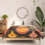 Sunshine Faces - Charcoal Comforter Gallery Image 3